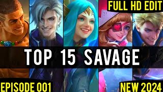 Mobile Legends TOP 15 SAVAGE Moments Episode 001 -- Full HD