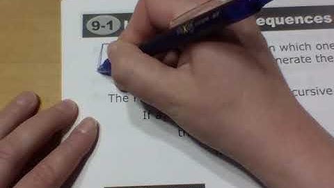 9.1 Introduction to Sequences - Algebra 2