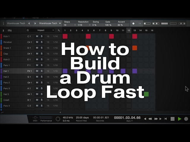How to Build a Drum Loop in Studio One class=