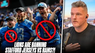 Lions Are BANNING Fans From Wearing Matt Stafford Jerseys vs Rams Playoff Game | Pat McAfee