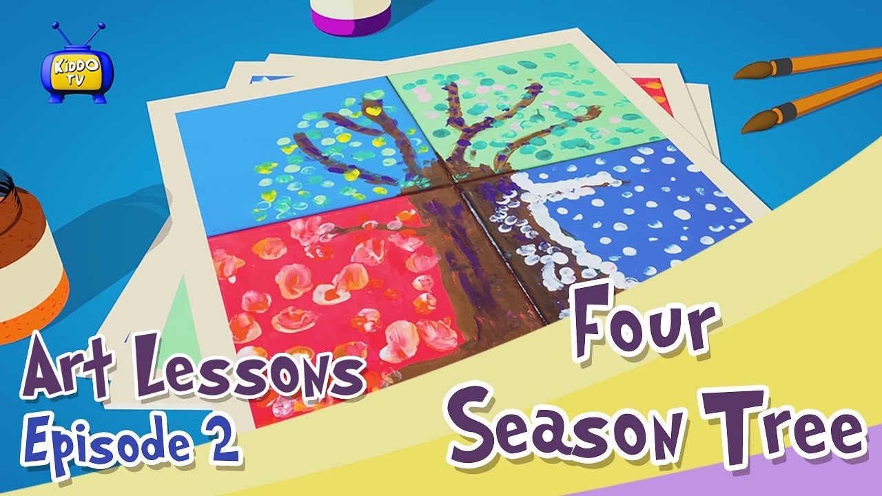 ART LESSONS Four Season Tree - YouTube