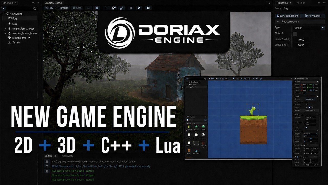 Introducing Doriax Engine — a free and open-source game engine with Lua and C++ scripting