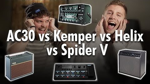 VOX AC30 (Real Amp) vs Line 6 Helix vs Spider V vs Kemper Profiler | BLIND TEST