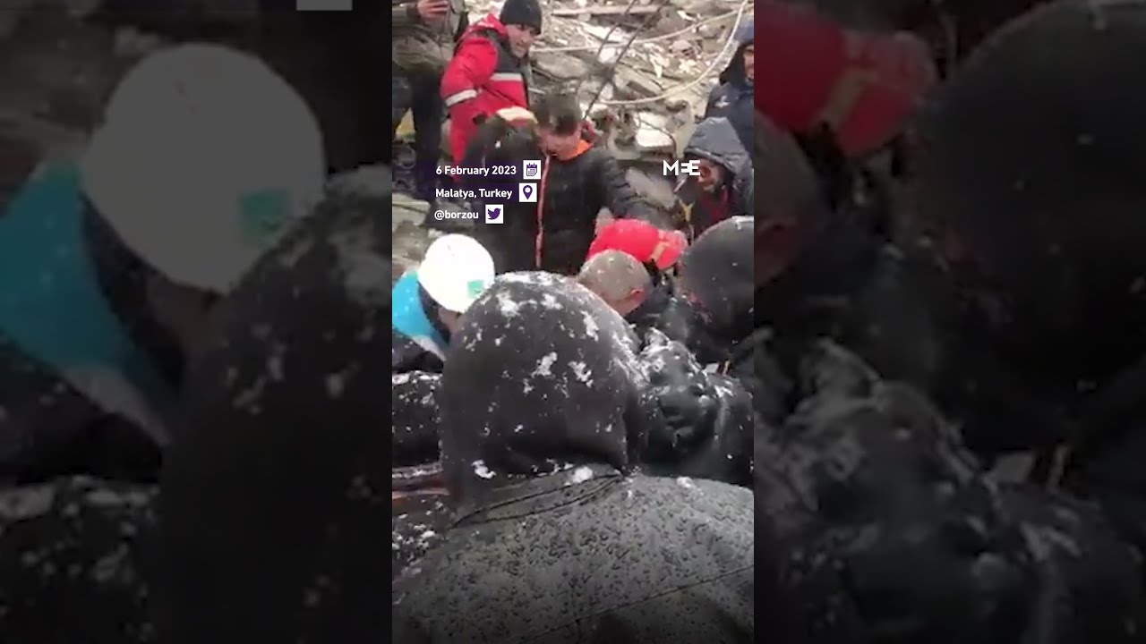Rescue Teams Save People From Under The Rubble After Turkey Earthquake