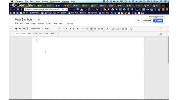 Google Docs and Math Symbols