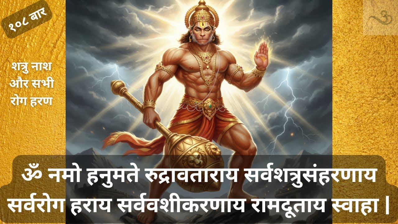 Powerful Hanuman Mantra for Protection & Victory |ॐ नमो हनुमते| Destroy Enemies, Remove All Diseases