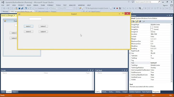 Automatic Resizing of Buttons in Windows Forms using C# _ Part1