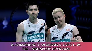 Aaron Chia/Soh Wooi Yik vs Chang Ko Chi/Po Li Wei | Badminton Singapore Open 2024