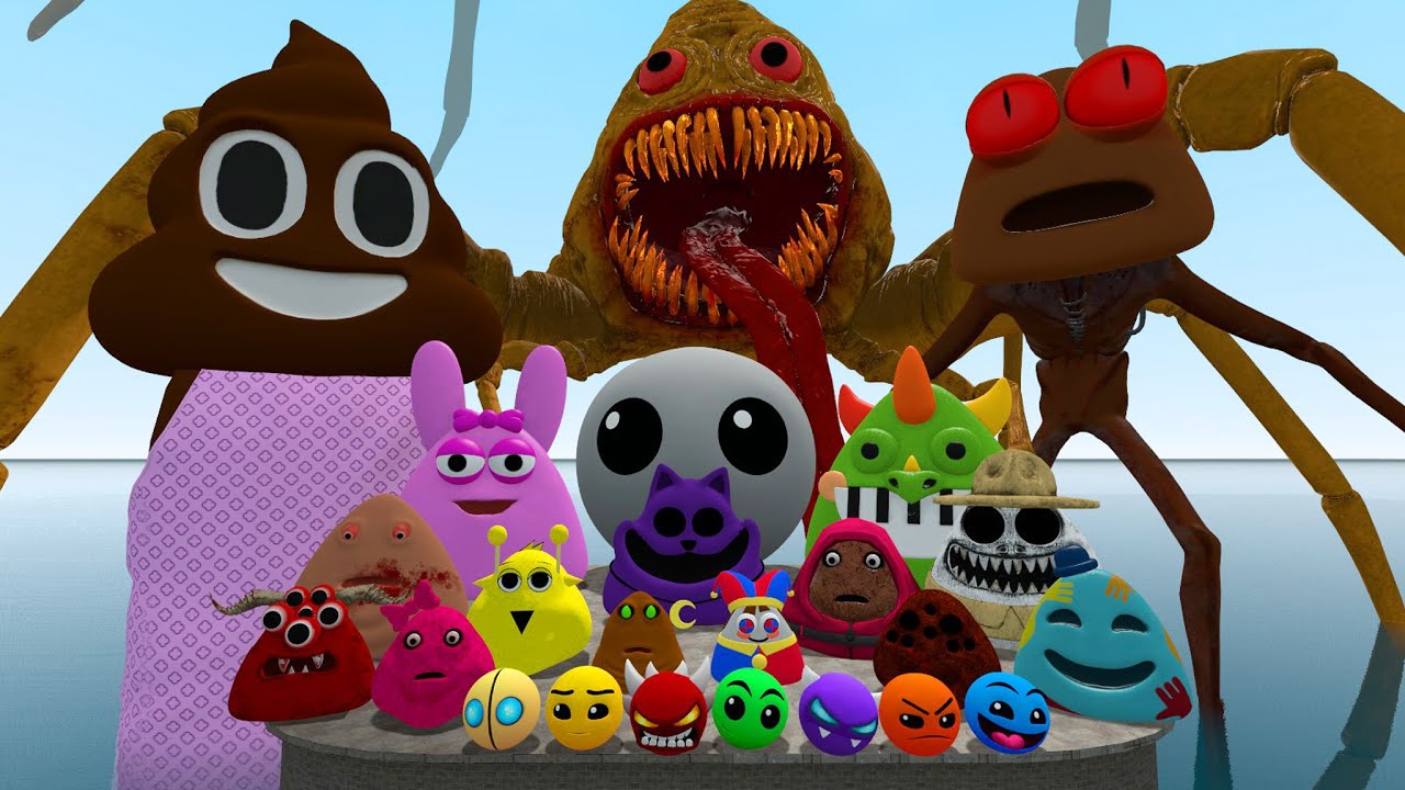 FLATWATE ALL  3D ROBLOX POU BOU'S REVENGE FAMILY AND GEOMETRY DASH FAMILY