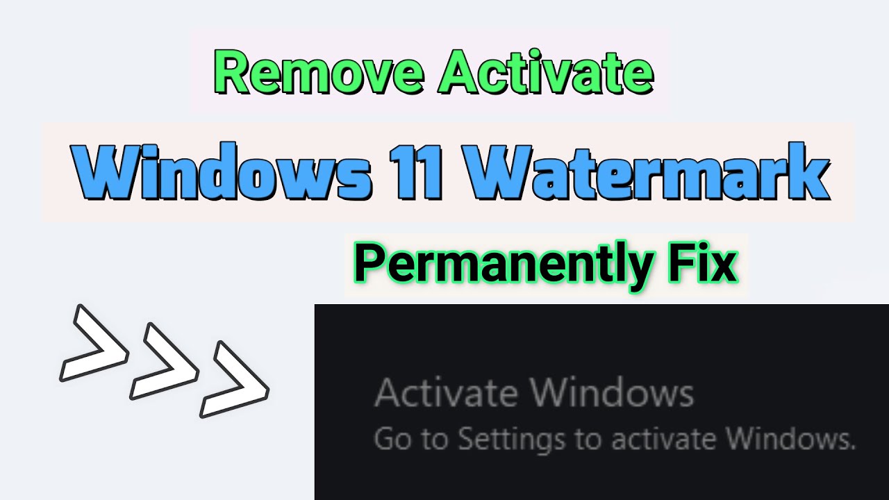 Remove Active Windows Remove Activate Windows 11 Watermark Permanently Fix - YouTube