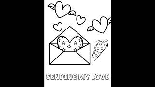 Valentines Day Coloring Book with 10 Coloring pages