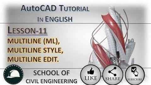 AutoCAD 2023 Tutorial In English | multiline command in AutoCAD, multiline style and edit in AutoCAD
