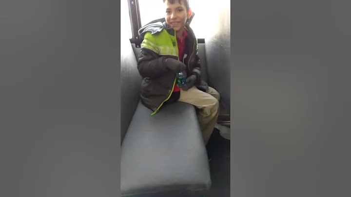 Flipping a water bottle in a bus