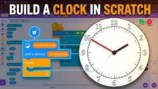 I built a working clock in Scratch