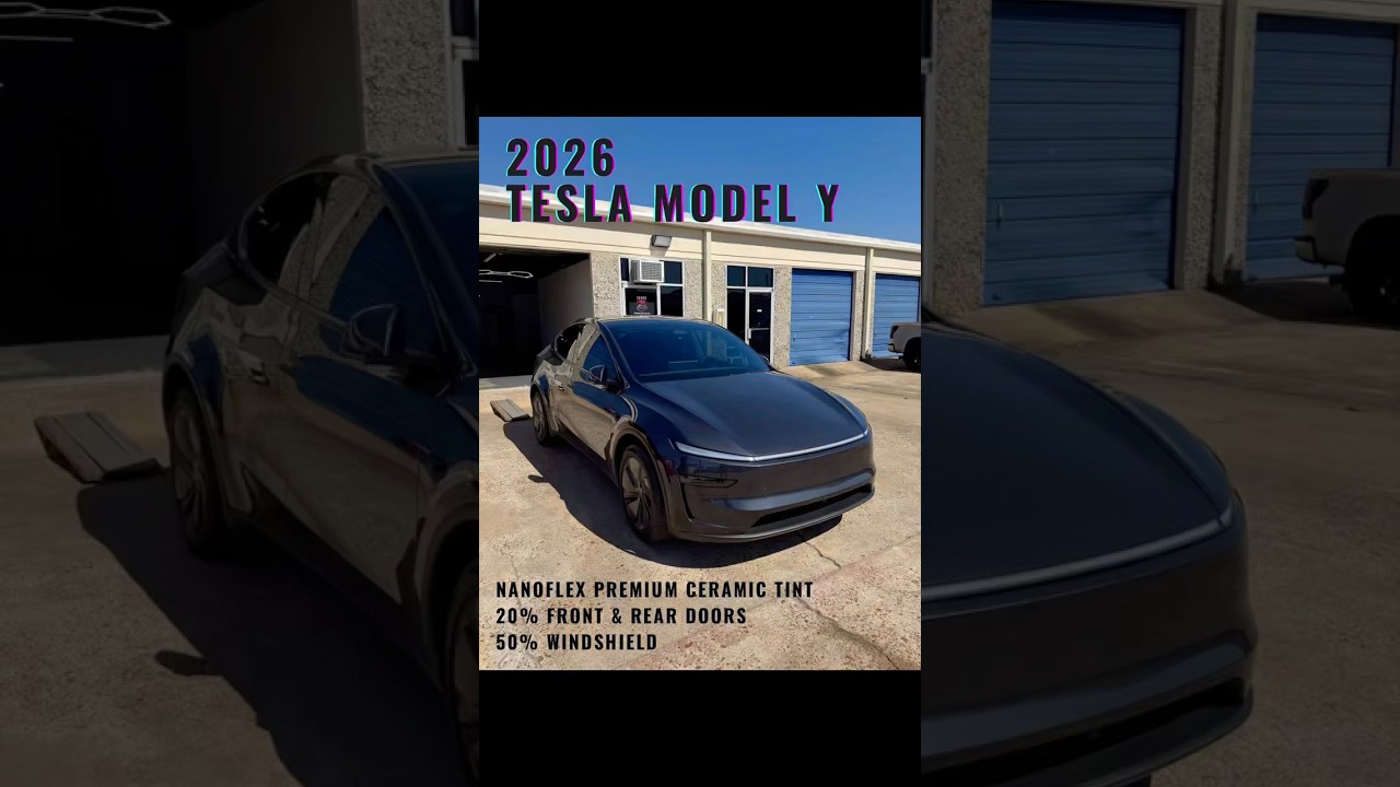 This 2026 Tesla Model Y had our Nanoflex Premium Ceramic Tint installed Call us at 713-705-5447