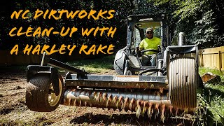 We're back! Cleaning up a bumpy yard with a Harley Rake!!!