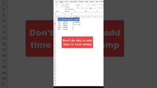 How to add time to a time stamp in excel #shorts #exceltips #excelshorts