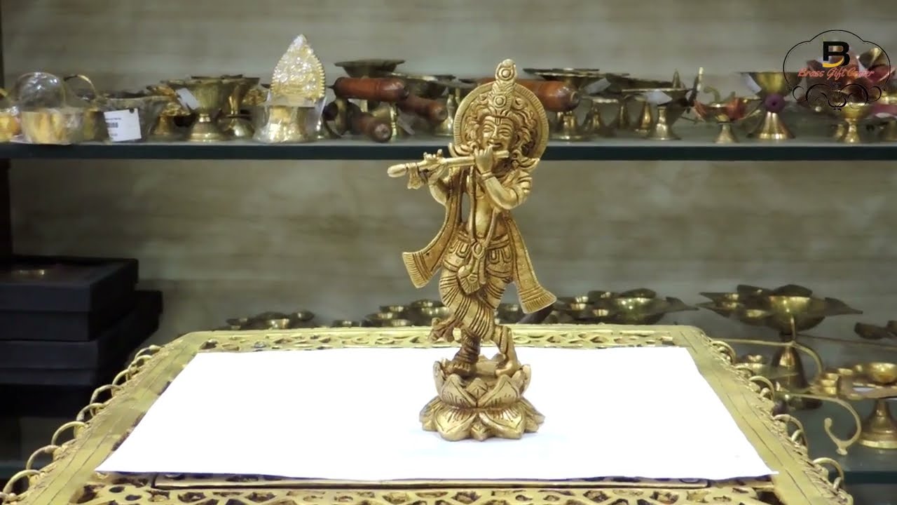 Brass handicrafts beautiful Krishna Statue Idol (BS1267 K)| Janmastami Special || कृष्ण जी की मूर्ति