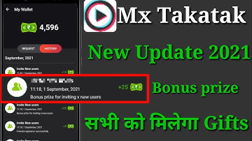 mx takatak new update 2021 || Mx Takatak Bonus prize for inviting X new users
