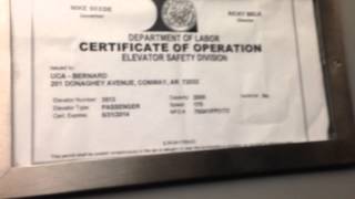 UCA Bernard Hall Hydraulic Elevator