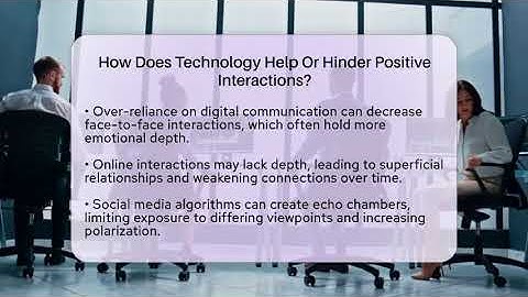 How Does Technology Help Or Hinder Positive Interactions? - Everyday-Networking