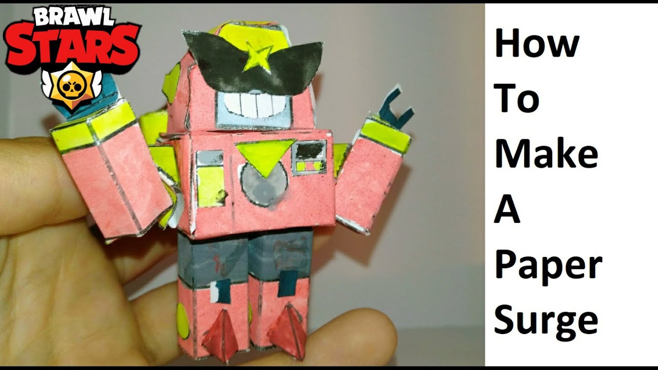 Making Paper Surge Summer Of Monsters Paper Art Papercraft Brawl Stars Diy Surge Youtube - brawl stars papercraft templates