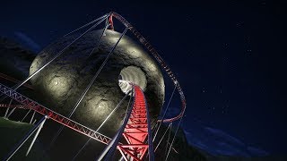 Planet Coaster: The Big Stones RollerCoaster POV night