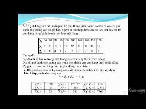 Video [KTL-TMU] Chương 3: Xây dựng hàm hồi quy mẫu - YouTube
