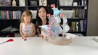 Building a Huge Pirate Ship Out of A Coloring Sheet