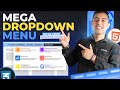 Create a Stunning Mega Dropdown Menu with HTML and CSS in Hindi🔥Free Code