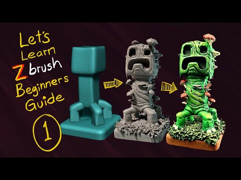 001 - Beginners Guide to Zbrush - Let’s Make a Minecraft Creeper for 3D Printing!