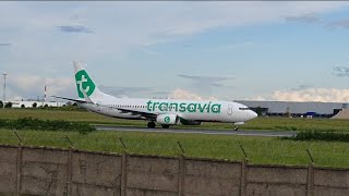Transavia B737 Takeoff late rotation #aviation #aviationlovers #planespotting #takeoff #boeing737