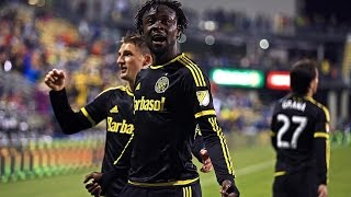 GOAL: Kei Kamara headers home a rebound off the crossbar