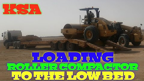 LOADING ROLLER COMPACTOR TO THE LOW BED