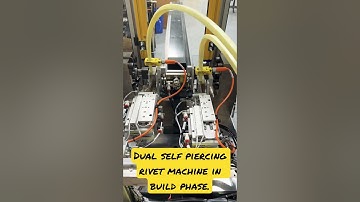 #Automated self piercing #rivet maching attaching a bracket. Quick, easy, and accurate.
