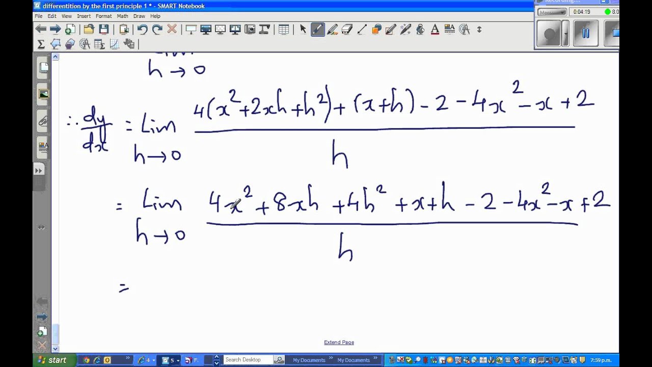 Differentiation From The First Principle Of Y 4x 2 x 2 YouTube differentiation-from-the-first-principle-of-y-4x-2-x-2-youtube