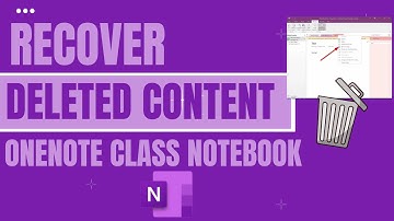 OneNote Class Notebook - Restore Deleted Pages