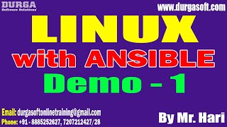 LINUX with ANSIBLE tutorials || Demo - 1 || by Mr. Hari on 22-12-2025 @10PM (IST)