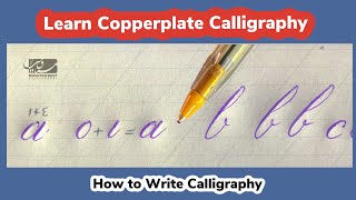 Learn Copperplate Calligraphy Using ball pen-1st part-آموزش خط انگلیسی-آموزش خوشنویسی