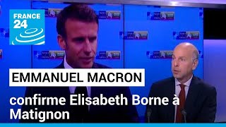 Emmanuel Macron confirme Elisabeth Borne à Matignon, 