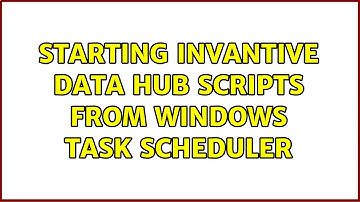 Starting Invantive Data Hub scripts from Windows Task Scheduler