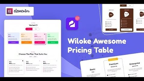 Wiloke Awesome Pricing Table for Elementor By wiloke