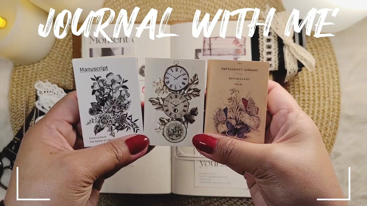 Journal With Me | Red Vintage Journal | Vintage Journaling | ASMR 