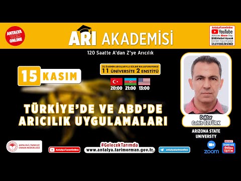 ARI AKADEMİSİ-16 TÜRKİYE&rsquo;DE VE ABD&rsquo;DE ARICILIK UYGULAMALARI DR. CAHİT ÖZTÜRK