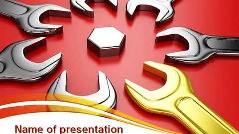 Wrench Flower PowerPoint Template by PoweredTemplate.com