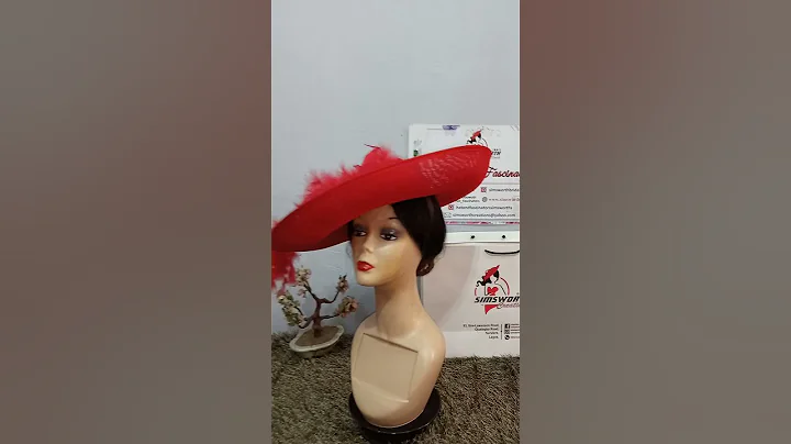 Latest and Trending Red English Christmas Hat and Fascinator ,Wedding Guests in Lagos Nigeria