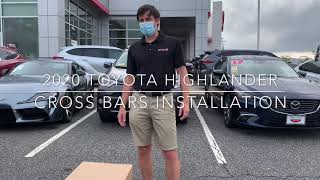 Cross bar installation for 2020, 2021, 2022,2023 Toyota Highlander