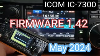 new - icom 7300 firmware v1.42 may full install  2024