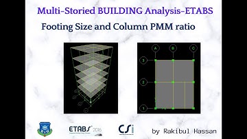 004 I Multistoried Building Analysis: Footing Size Under Column Using ETABS 9.6 & Column beam rebar