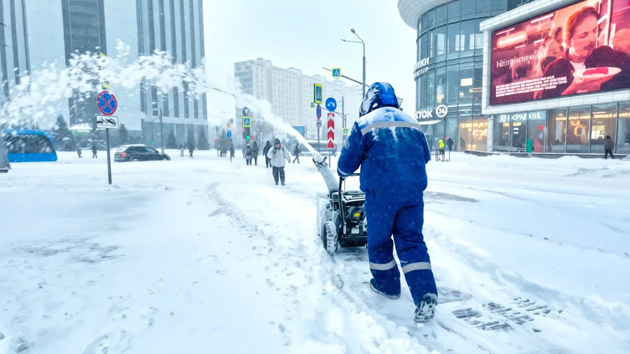 🇷🇺 МОСКВА I  СНЕЖНАЯ БУРЯ - Красная площадь
